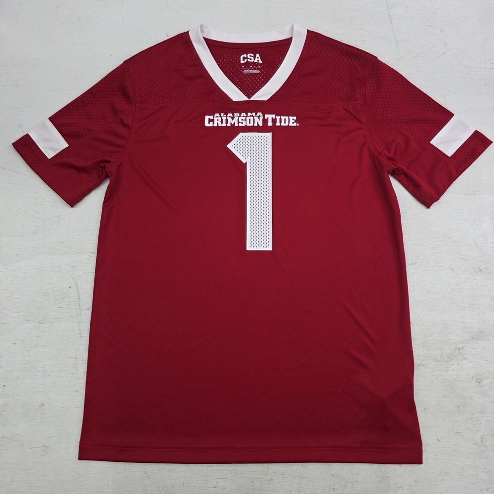 CSA‎ Alabama Crimson Tide #1 Football Jersey Athletic T-Shirt Men's Sz M EUC